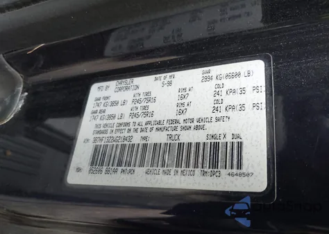 1998 Dodge Ram 1500 St из США, поврежденный, VIN 3B7HF13Z2WG218432